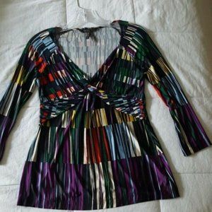 Colorful geometric Women's BCBG Max Azria Blouse